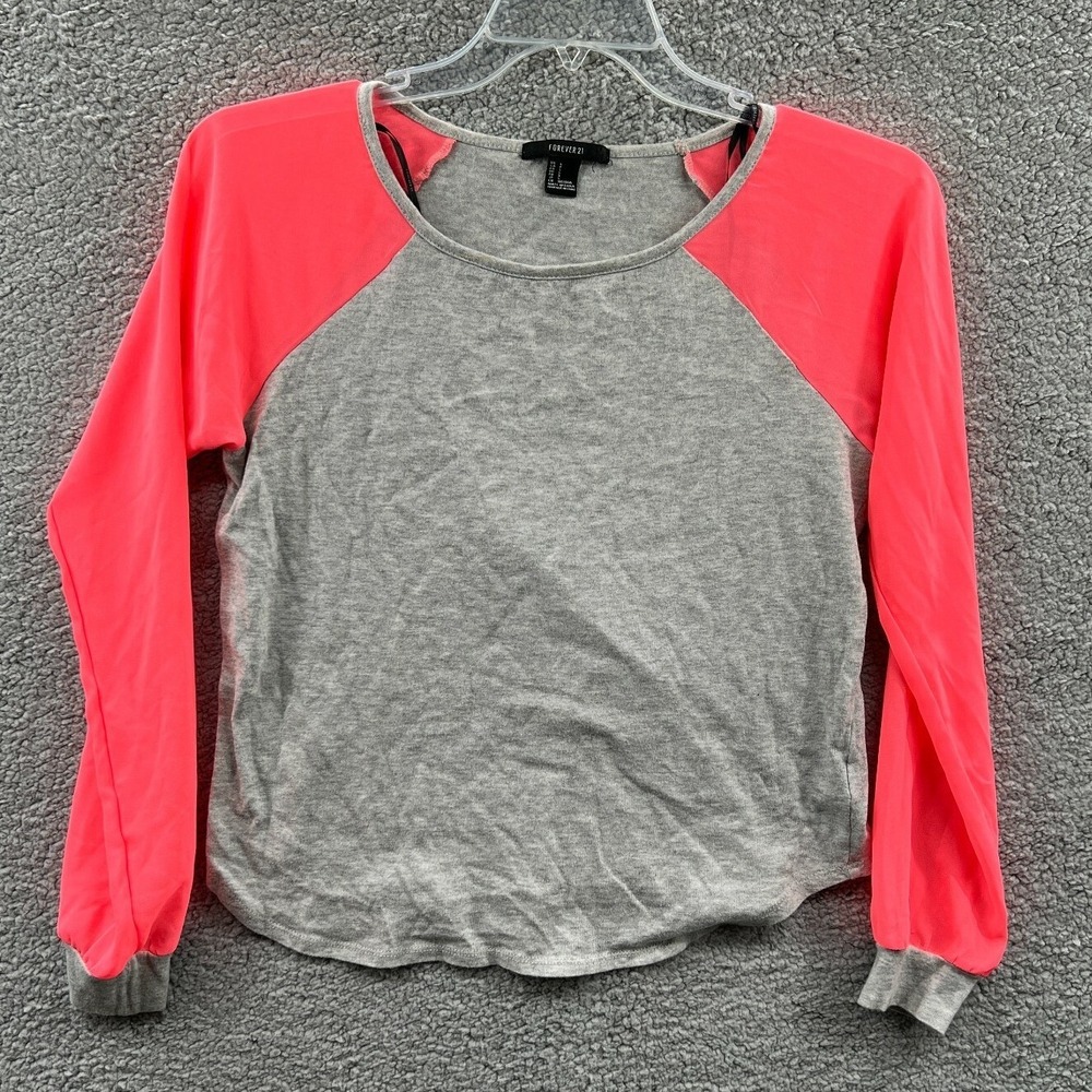 Womens Colorblock Top S Sporty Minimal Athleisure Clean Girl Everyday Casual